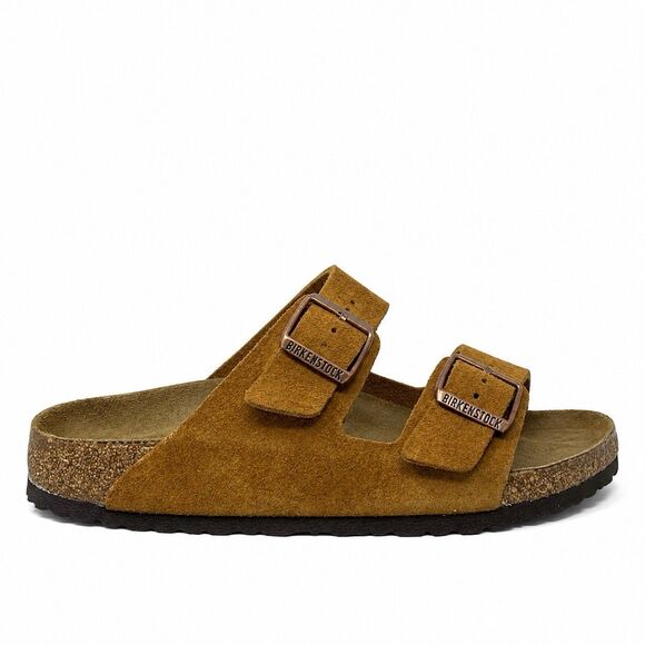 Birkenstock Arizona Mens 11 Cognac Brown Suede Leather Sandals Comfort EU 44 main image 10
